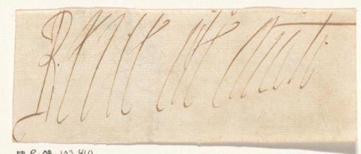 Handwritten Name of René of Châlon, Prince of Orange