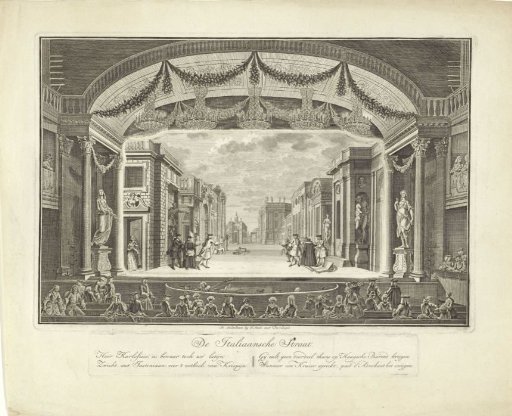 Theatre with stage scenery: The Italian Street