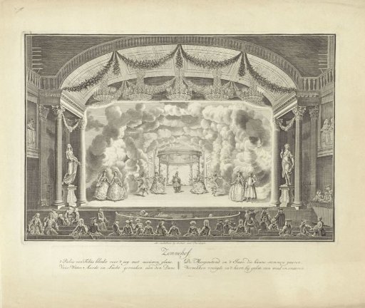 Theatre with stage scenery: Sun Garden