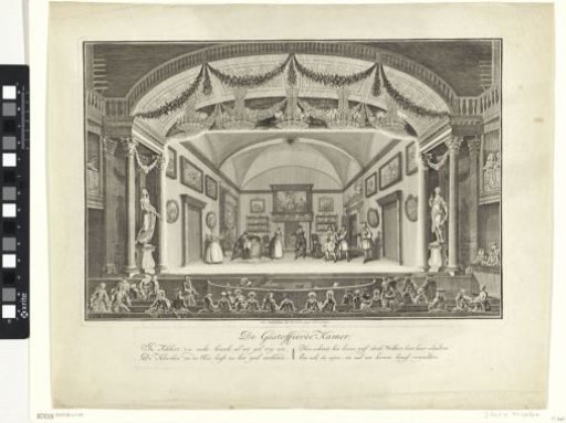 Theatre with stage scenery: The Upholstered Room