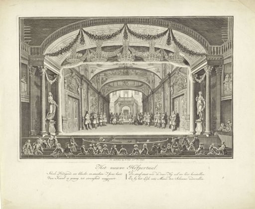 Theatre with stage scenery: The New Court Portal