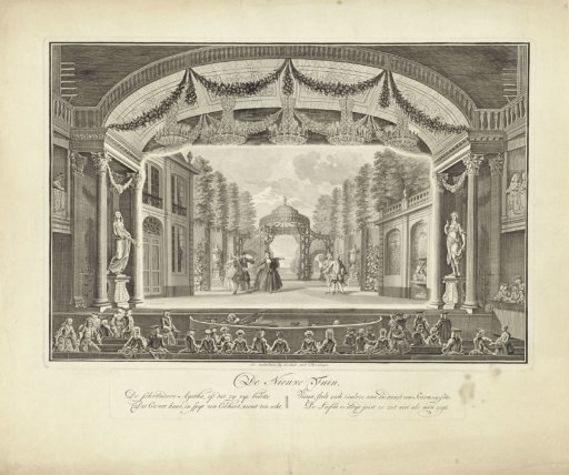 Theatre with stage scenery: The New Garden