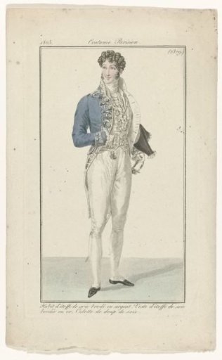 Journal des Dames et des Modes, Parisian Costume, 1825, (2329): Silk fabric habit (...)
