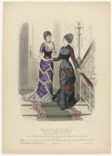 Les Modes de la Saison, Illustrated Journal of the Family, 1880, 10th Year, No. 8, No. 585: Toilettes of Mme Laurence Hardy (...)