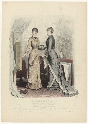 Les Modes de la Saison, Illustrated Journal of the Family, 1880, 10th Year, No. 16, No. 594: Toilettes of Mme Laurence Hardy (...)