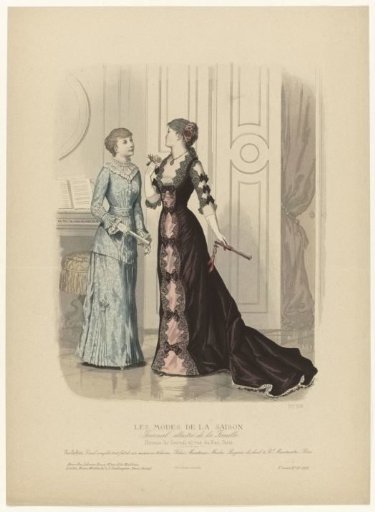 Les Modes de la Saison, Illustrated Journal of the Family, 1880, 10th Year, No. 20, No. 598: Au Sablier, Full Mourning (...)