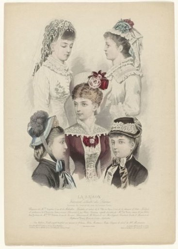 La Saison, Journal illustré des Dames, 1879, 12th year, No. 2, No. 529: Hats by Mme Dujardin (...)