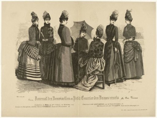 Journal des Demoiselles et Petit Courrier des Dames Réunis, ca. 1885, No. 1084 bis: Fashion Confections (...)