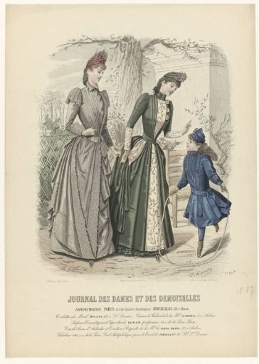 Journal des Dames et des Demoiselles, 1887, No. 2523: Toilettes of Mme MOSLARD (...)