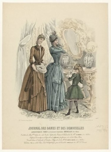 Journal des Dames et des Demoiselles, 1887–1889, No. 2488: Toilettes of Mesd.elles EDON (...)