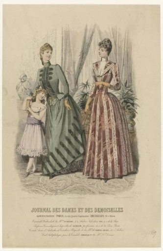 Journal des Dames et des Demoiselles, 1888–1889, No. 2495: Fabrics and Scarves from the M.on LE HOUSSEL (...)