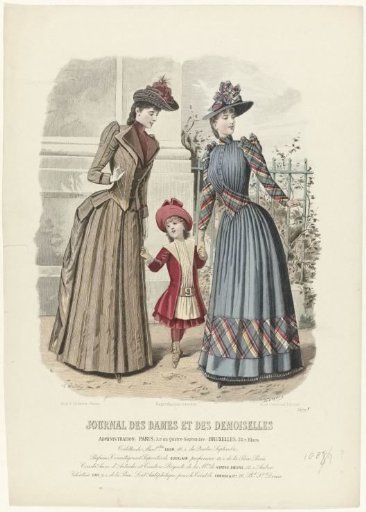 Journal des Dames et des Demoiselles, 1888–1889, No. 2558: Toilettes of Mesd.elles EDON (...)