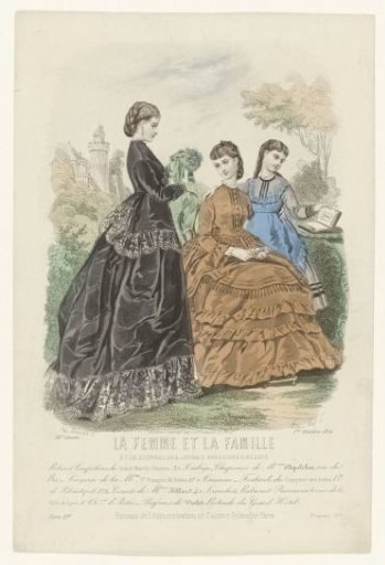 La Femme et la Famille et le Journal des Jeunes Personnes réunis, 1 October 1870, 38th year: Dresses and Ready-to-Wear (...)