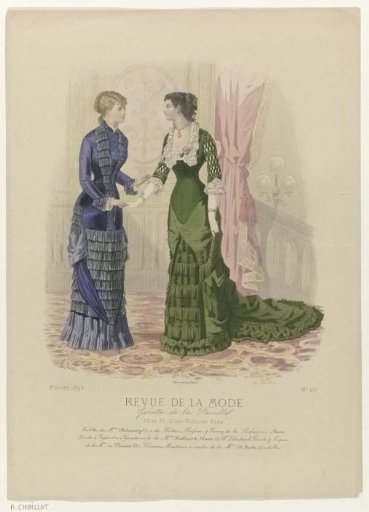 Revue de la Mode, Gazette de la Famille, 1879, 8th year, No. 417: Toilettes of Mme Delaunoy (...)