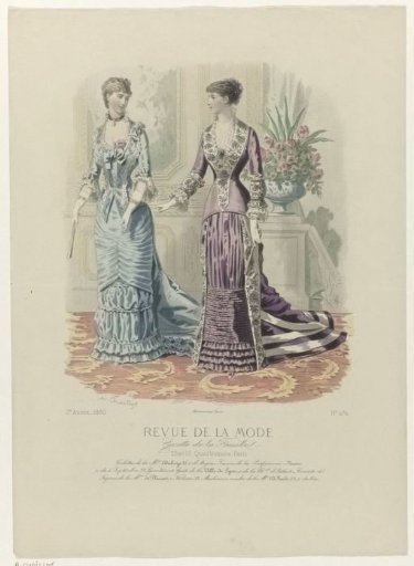 Revue de la Mode, Gazette de la Famille, Sunday, April 25, 1880, 9th year, No. 434: Outfits of Mrs. Duboys (...)