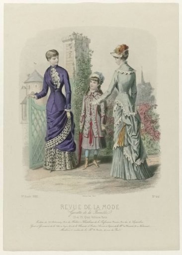 Revue de la Mode, Gazette de la Famille, Sunday, June 13, 1880, 9th year, No. 441: Outfits of Mrs. Delannoy (...)