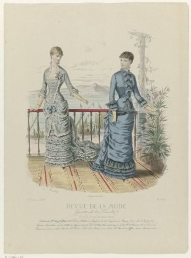 Revue de la Mode, Gazette de la Famille, Sunday, July 5, 1880, 9th year, No. 444: Outfits of Mrs. Day-Fallett (...)