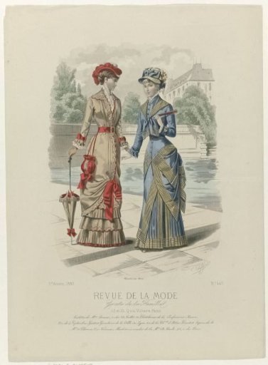 Revue de la Mode, Gazette de la Famille, Sunday, July 11, 1880, 9th year, No. 445: Outfits of Mrs. Lesueur (...)