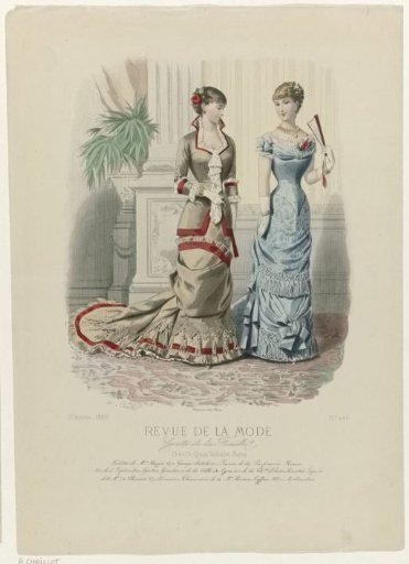 Revue de la Mode, Gazette de la Famille, Sunday, July 18, 1880, 9th year, No. 446: Outfits of Mrs. Bazin (...)