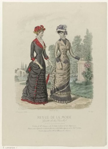 Revue de la Mode, Gazette de la Famille, Sunday, July 25, 1880, 9th year, No. 447: Outfits of Mrs. Lesueur (...)