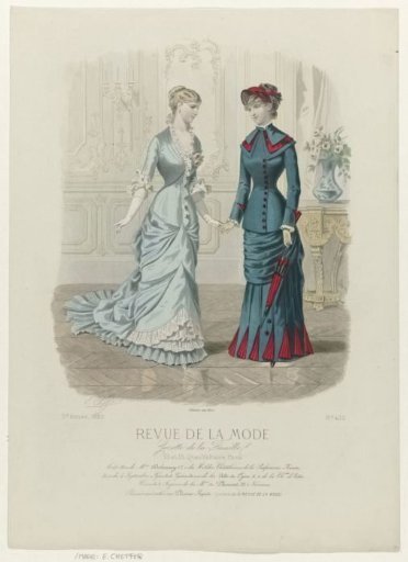 Revue de la Mode, Gazette de la Famille, Sunday, August 29, 1880, 9th year, No. 452: Outfits of Mrs. Delannoy (...)