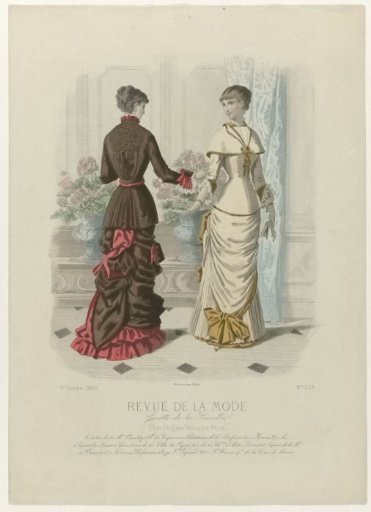 Revue de la Mode, Gazette de la Famille, Sunday, October 10, 1880, 9th year, No. 458: Outfits of Mrs. Cavally (...)