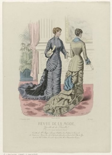 Revue de la Mode, Gazette de la Famille, Sunday, October 24, 1880, 9th year, No. 460: Outfits of Mrs. Bazin (...)