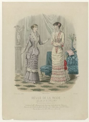 Revue de la Mode, Gazette de la Famille, Sunday, November 28, 1880, 9th year, No. 465: Outfits of Mrs. Lesueur (...)