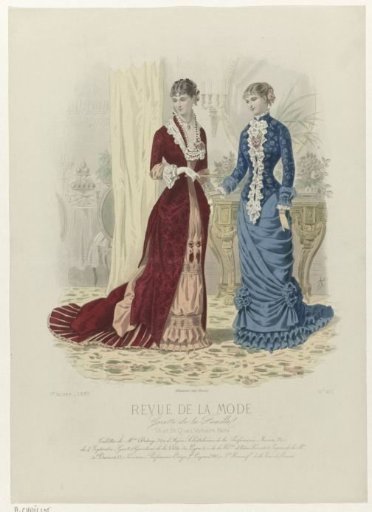 Revue de la Mode, Gazette de la Famille, Sunday, December 12, 1880, 9th year, No. 467: Toilettes of Mme Duboys (...)