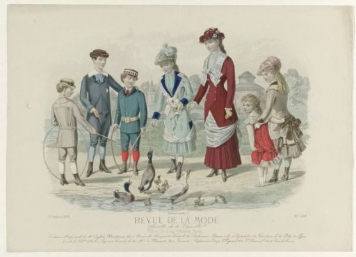 Revue de la Mode, Gazette de la Famille, Sunday, May 8, 1881, 10th year, No. 488: Children's Costumes (...)