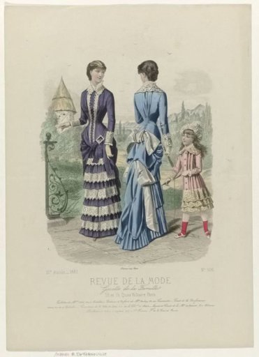 Revue de la Mode, Gazette de la Famille, Sunday, September 11, 1881, 10th year, No. 506: Toilettes of the Misses Vidal (...)