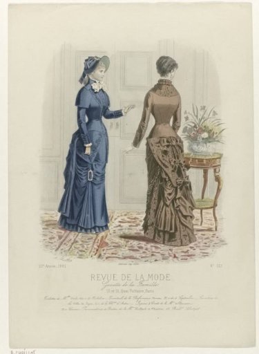 Revue de la Mode, Gazette de la Famille, Sunday, October 23, 1881, 10th year, No. 512: Toilettes of the Misses Vidal (...)