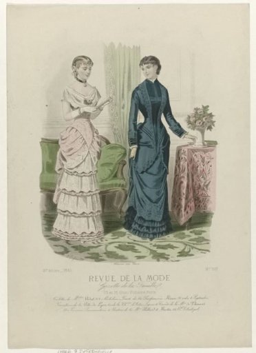 Revue de la Mode, Gazette de la Famille, Sunday, November 27, 1881, 10th year, No. 517: Toilettes of the Misses Vidal (...)