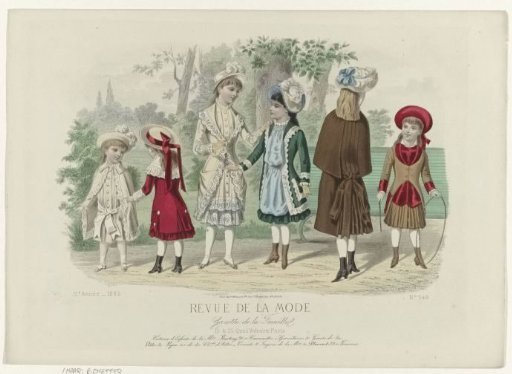 Revue de la Mode, Gazette de la Famille, Sunday, June 11, 1882, 11th year, No. 545: Children's Costumes (...)