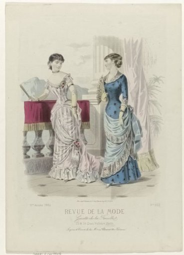 Revue de la Mode, Gazette de la Famille, Sunday, July 30, 1882, 11th year, No. 552: Petticoats & Corsets (...)