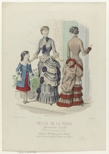 Revue de la Mode, Gazette de la Famille, 1882, 11th year, No. 554: Toilettes of Mme Delannoy (...)