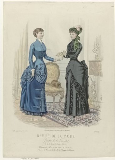 Revue de la Mode, Gazette de la Famille, Sunday 17 December 1882, 11th year, No. 572: Outfits of Mmes Vidal (...)