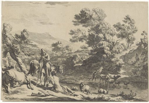 Resting bather on a riverbank