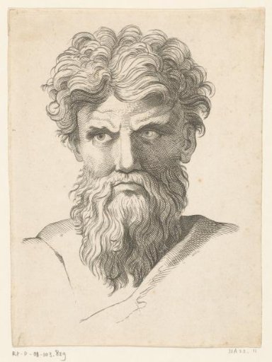 Bust of a bearded man