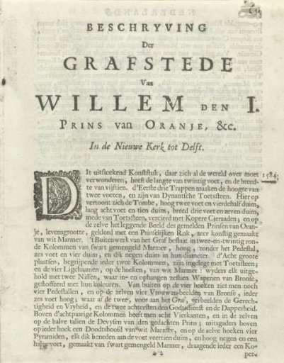 Inscription on the Tomb of William I, Prince of Orange