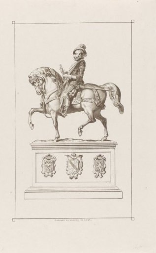 Ruiterstandbeeld van Willem I, prins van Oranje, op het Noordeinde te Den Haag