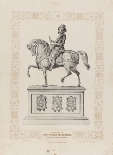 Ruiterstandbeeld van Willem I, prins van Oranje, op het Noordeinde te Den Haag