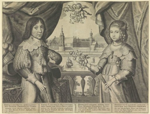 Portrait of Enno Lodewijk, Count of East Frisia, and Henriëtte Catharina, Princess of Orange