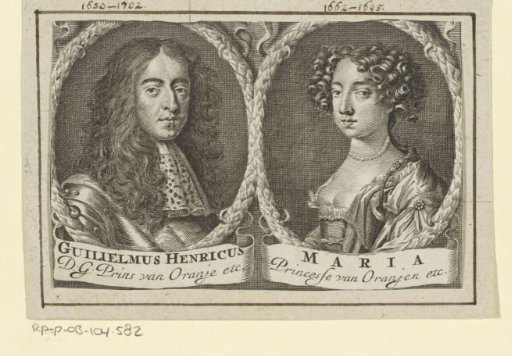 Portraits of William III, Prince of Orange, and Mary II Stuart