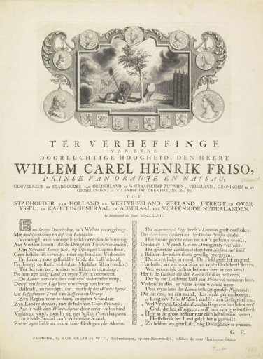 Allegory on the elevation of William IV, Prince of Orange-Nassau, to hereditary stadtholder, 1747