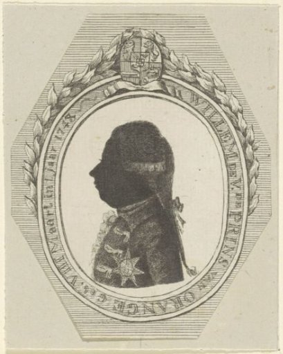 Silhouette portrait of William V, Prince of Orange-Nassau