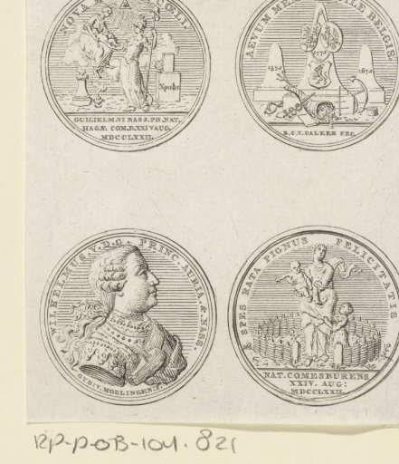 Medals with portrait of William V, Prince of Orange-Nassau