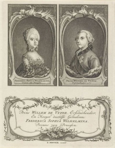 Portraits of Wilhelmina of Prussia and William V, Prince of Orange-Nassau