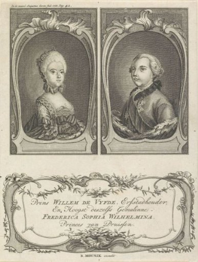Portraits of Wilhelmina of Prussia and William V, Prince of Orange-Nassau