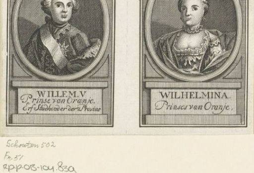 Portraits of William V, Prince of Orange-Nassau, and Wilhelmina of Prussia